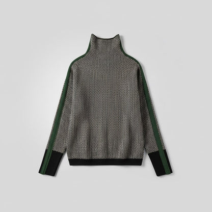 Elara | Suéter de cuello alto con rayas en contraste