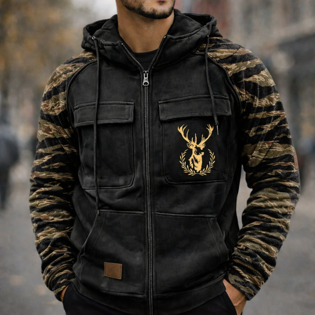 Falcon™ | Sudadera con capucha elevada, cierre completo y múltiples bolsillos