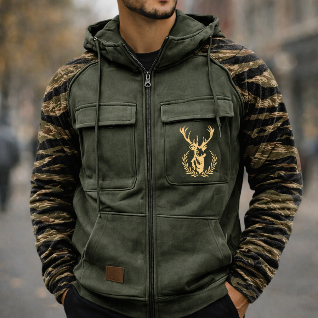 Falcon™ | Sudadera con capucha elevada, cierre completo y múltiples bolsillos