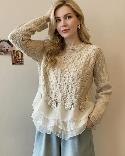 Natalie™ | Cárdigan de punto con volantes