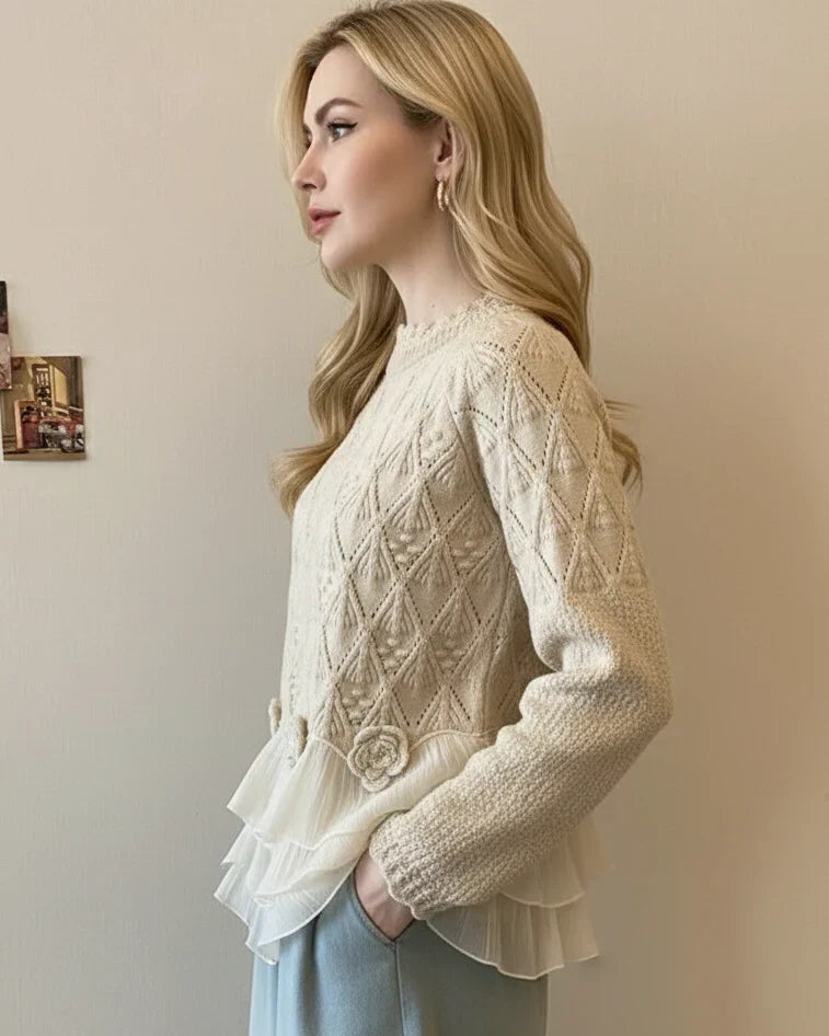 Natalie™ | Cárdigan de punto con volantes