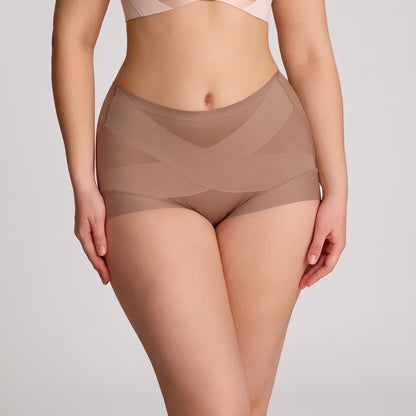 High-Waist Cross Compression Shaping Panties Multipack