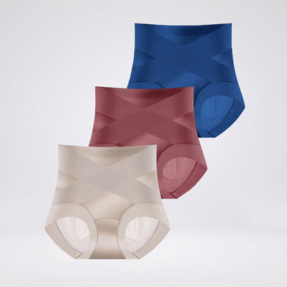 High-Waist Cross Compression Shaping Panties Multipack