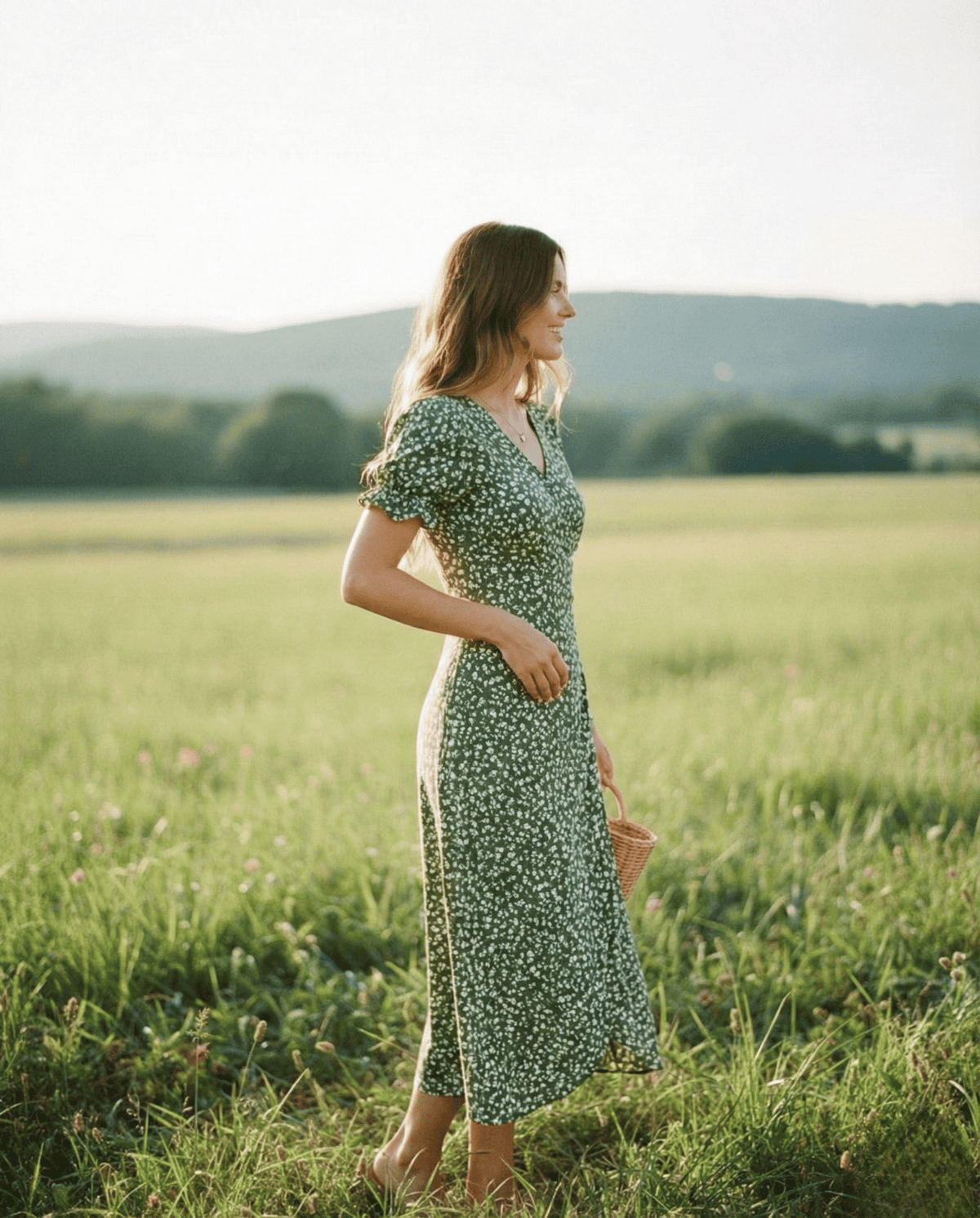 Vestido Carolina - Diseño Fresco de Corte Acampanado