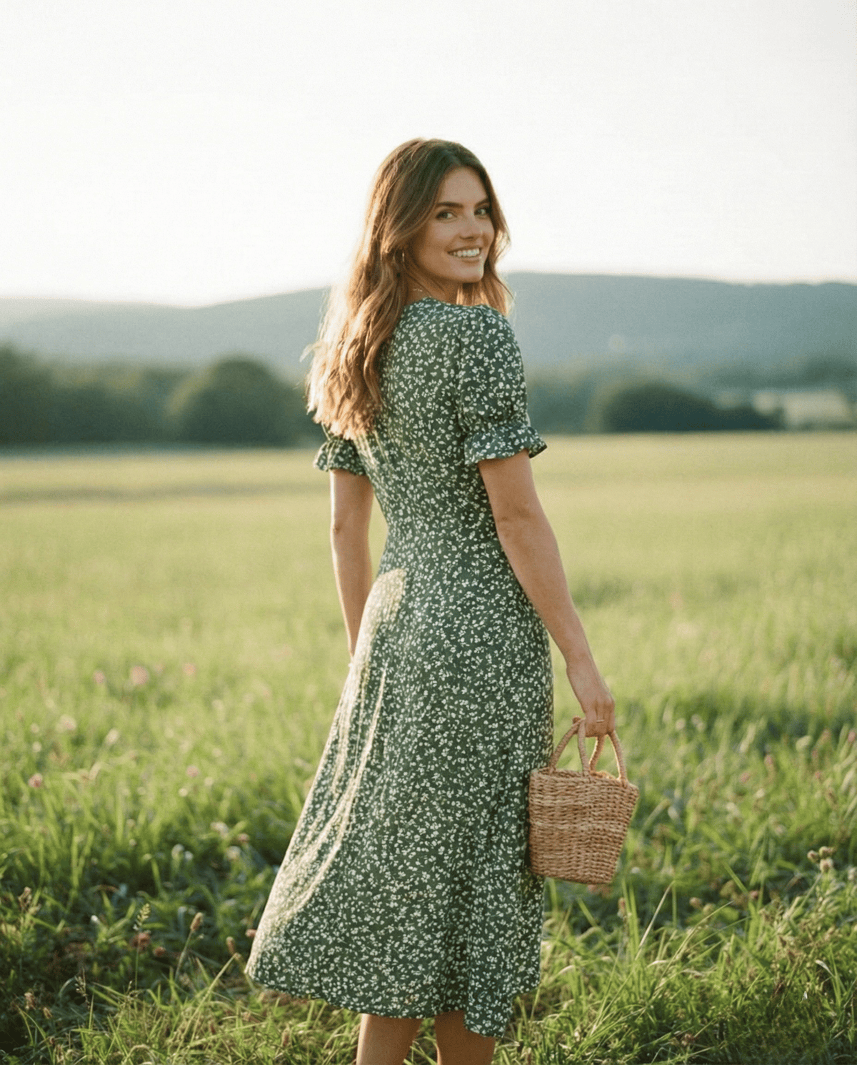 Vestido Carolina - Diseño Fresco de Corte Acampanado