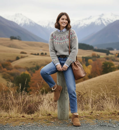 Joyce | Suéter vintage con estampado nórdico