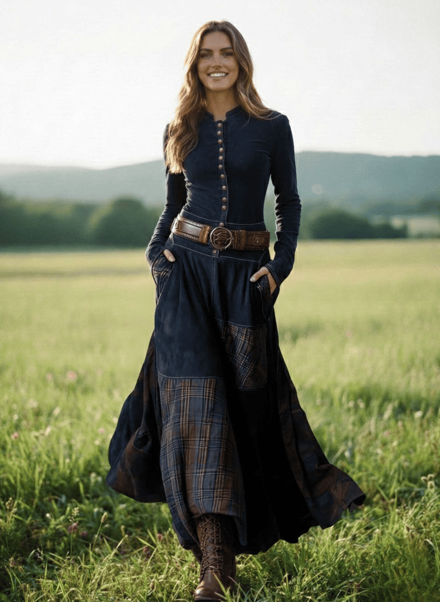 Vestido Josefina - Diseño de Texturas Combinadas