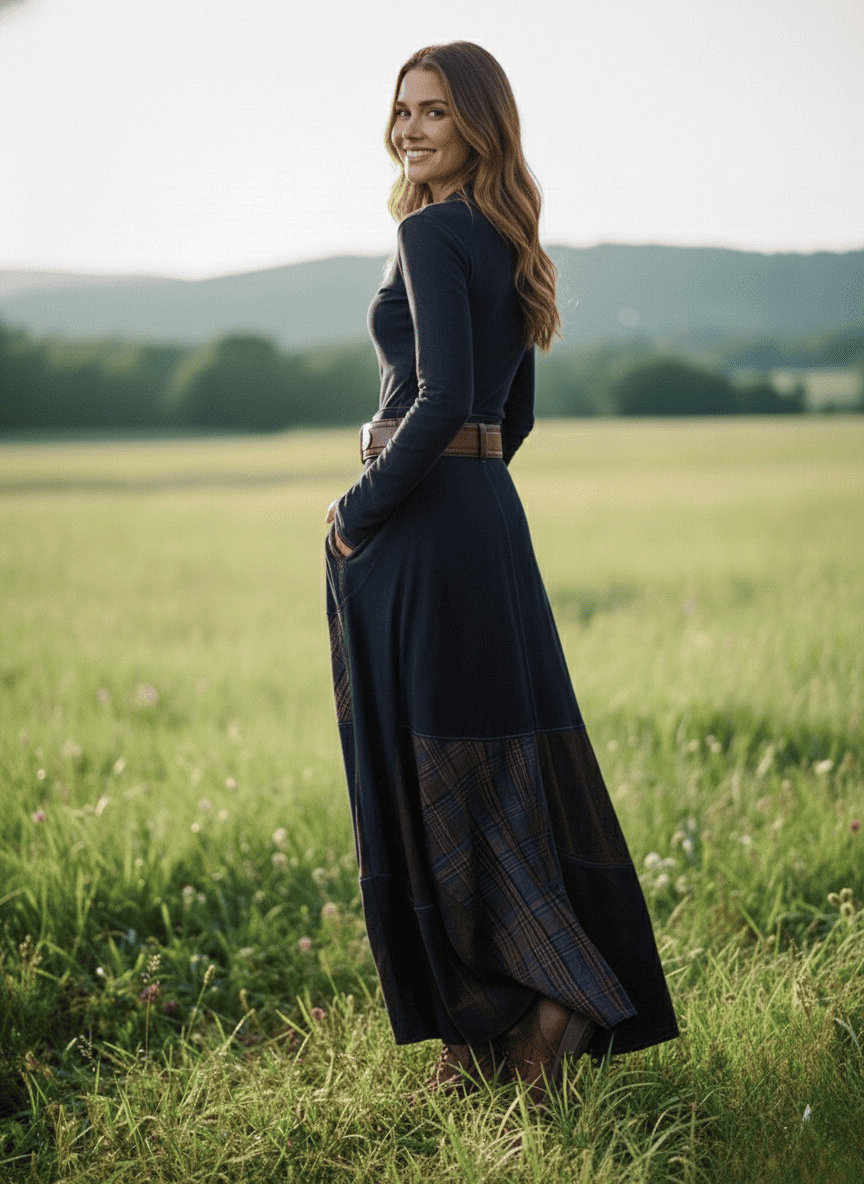 Vestido Josefina - Diseño de Texturas Combinadas