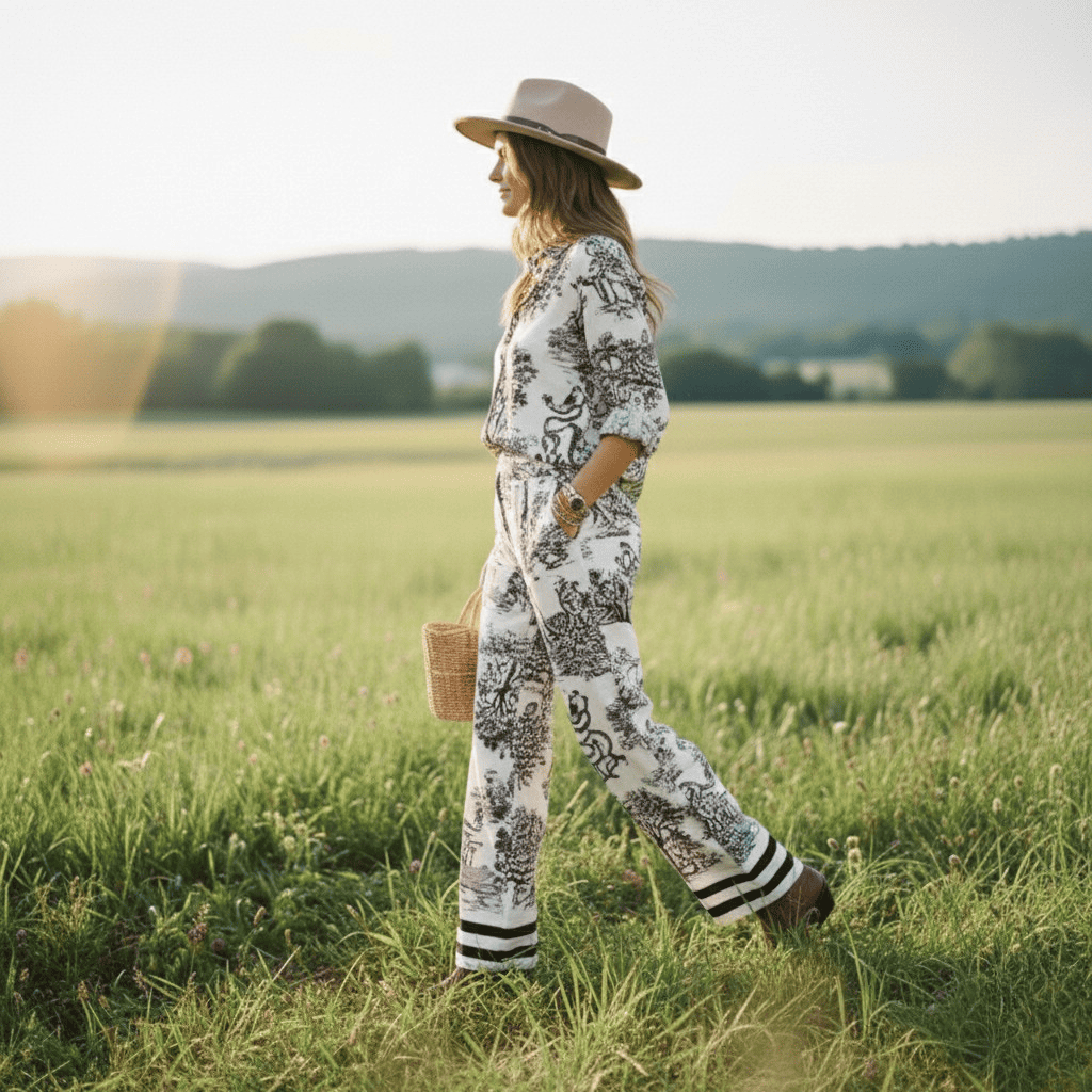Conjunto Carlota - Diseño Coordinado de Estampado Sutil