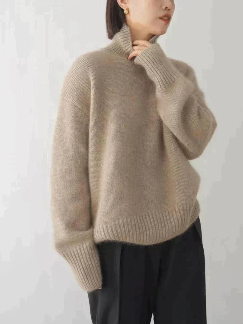 Isabella – Trui met een hoge kraag van cashmere - Aurora Classics