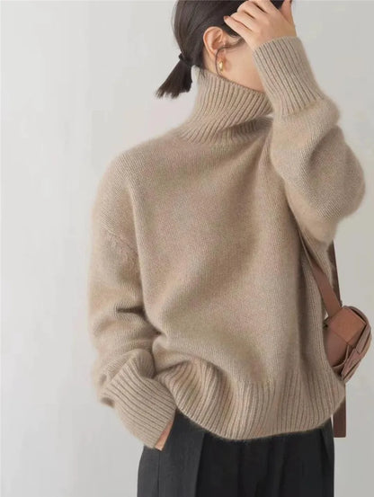 Isabella – Trui met een hoge kraag van cashmere - Aurora Classics