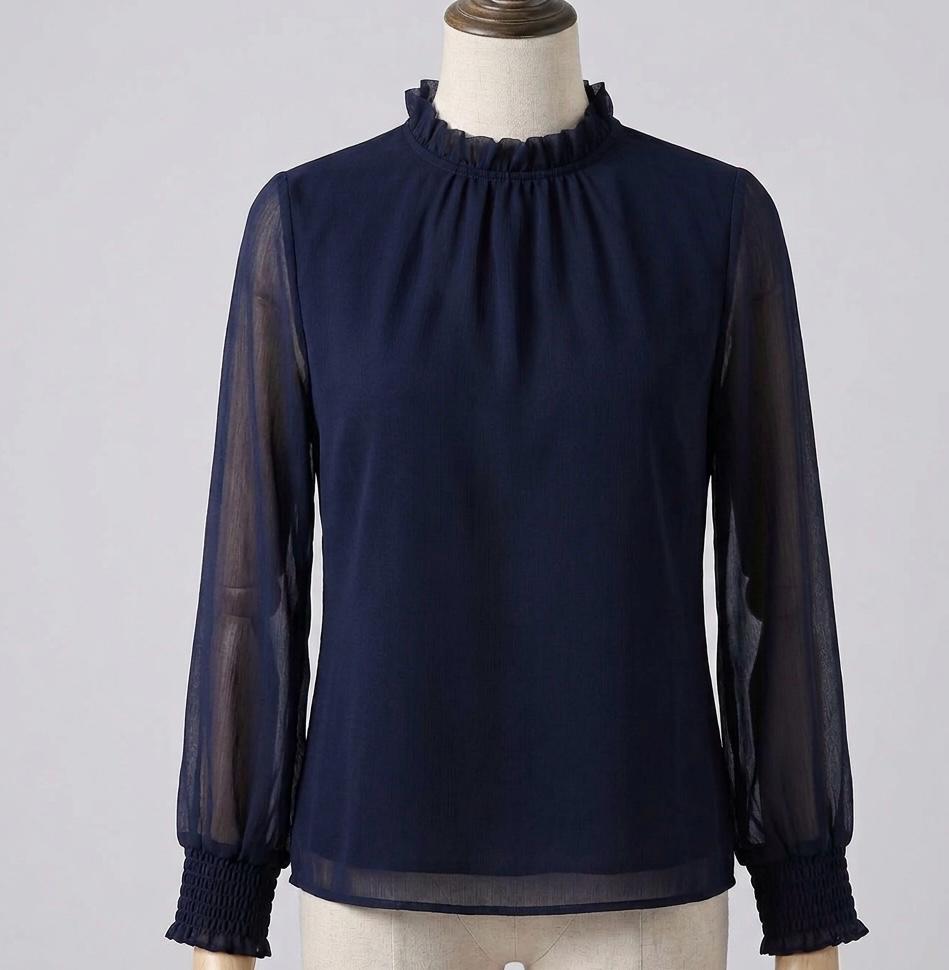 Helen | Blusa romántica transparente con volantes