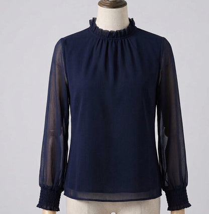 Helen | Blusa romántica transparente con volantes