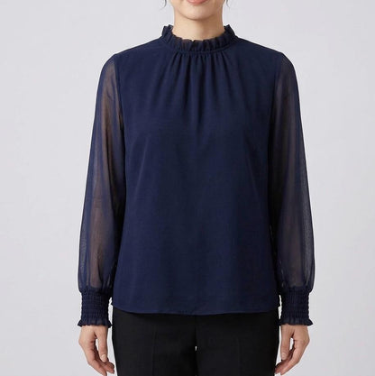 Helen | Blusa romántica transparente con volantes