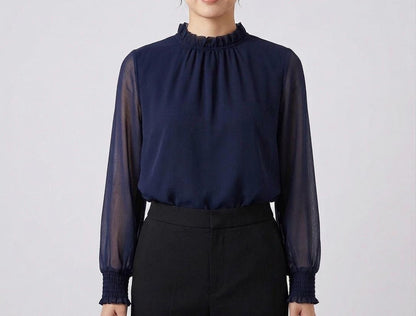 Helen | Blusa romántica transparente con volantes