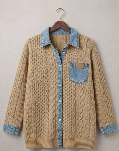 Simone™ | Camisa vaquera de patchwork