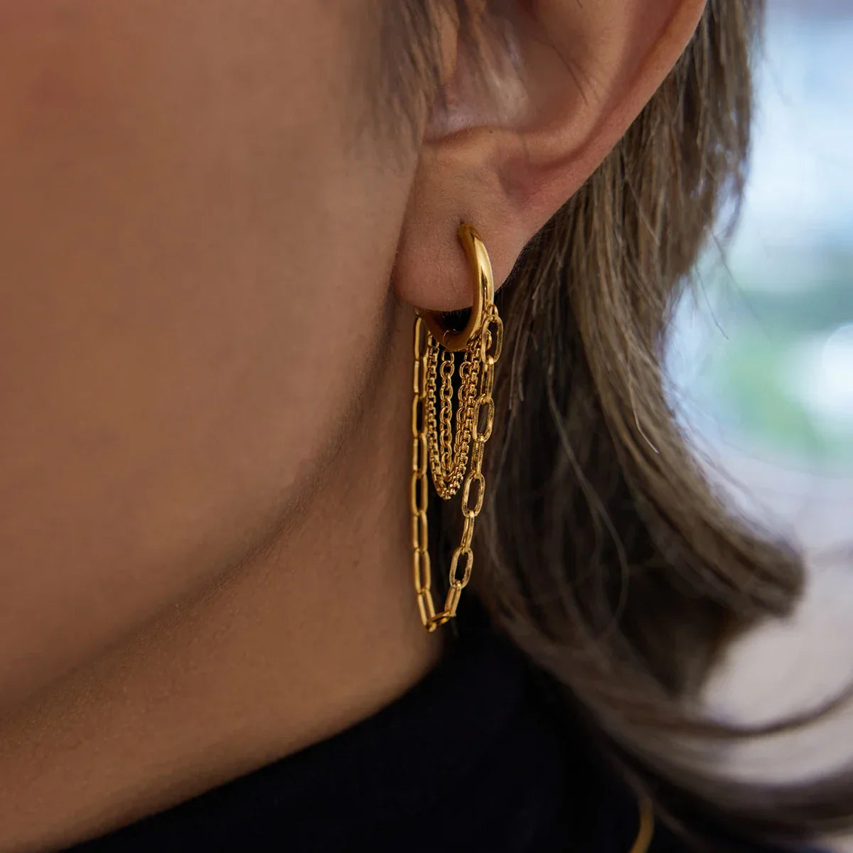 Chainfall Studio Hoop Earrings - Aurora Classics