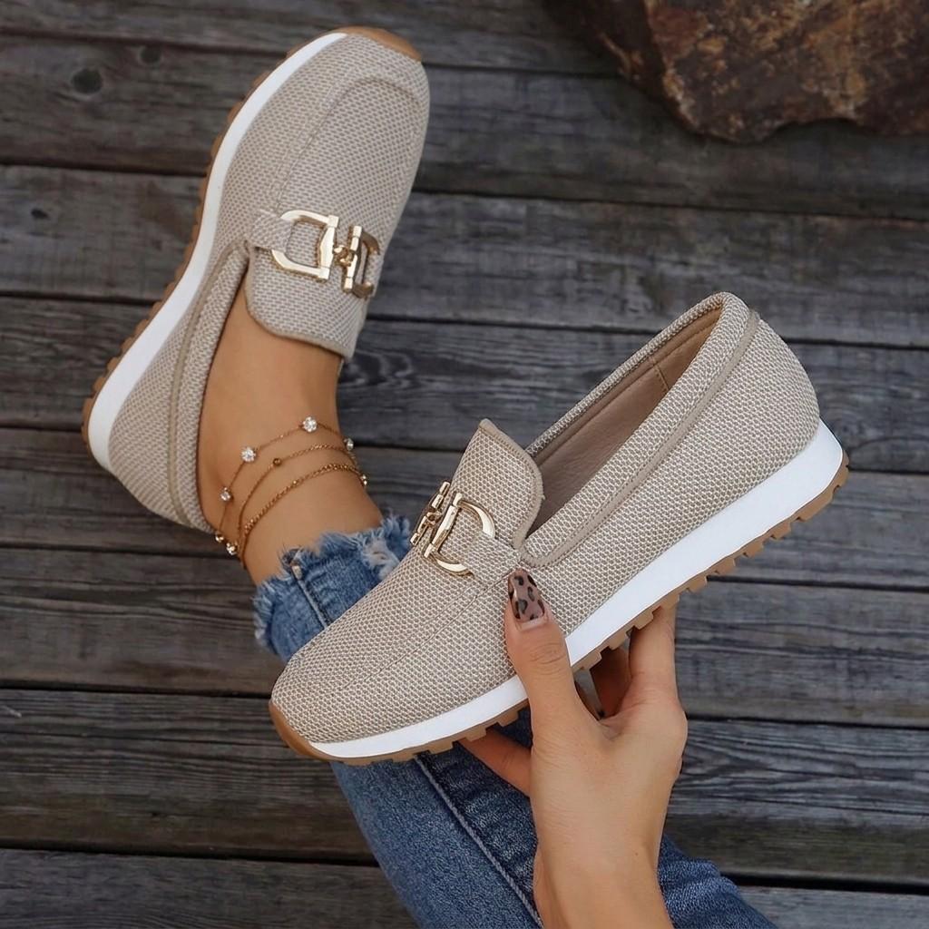 Mocasines Susana - Diseño Híbrido con Detalle Dorado