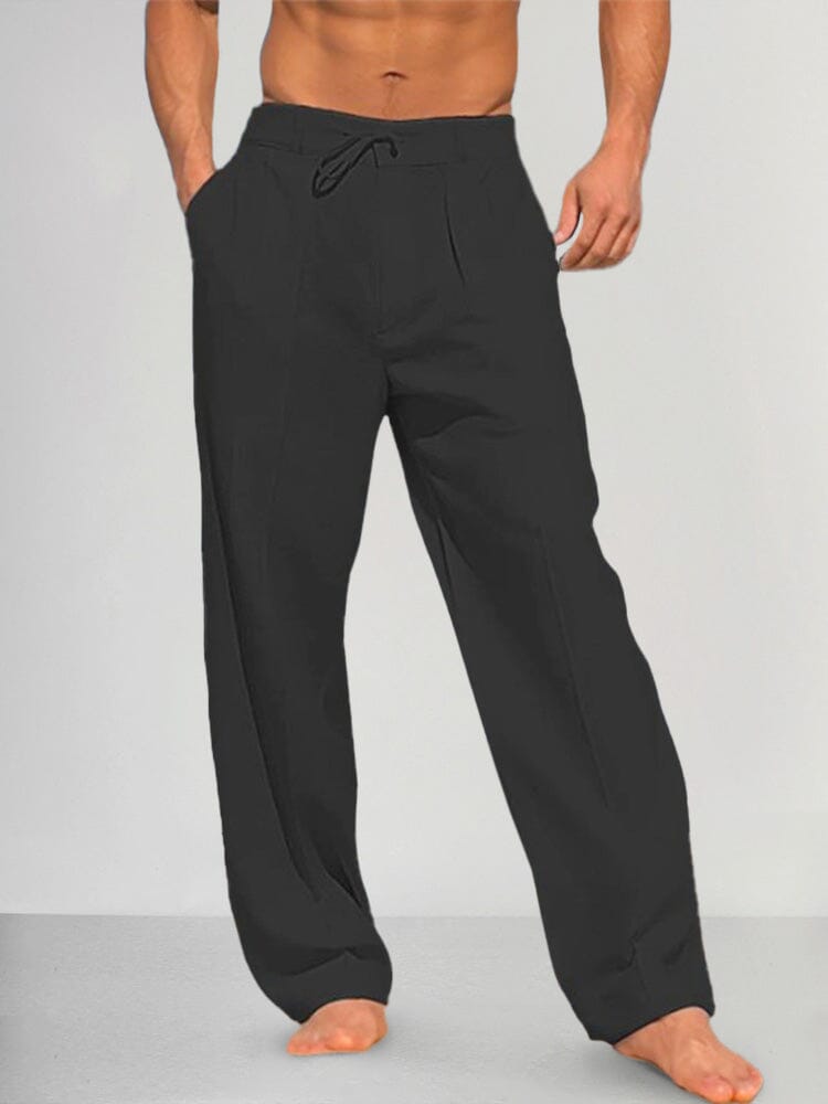 Torino | Pantalones rectos prémium de algodón y lino