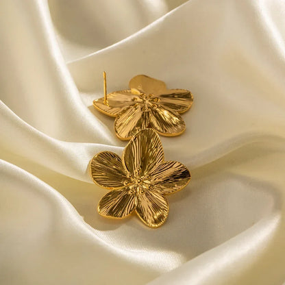 Golden Petal Statement Earrings - Aurora Classics