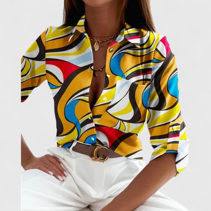 Lisette | Blusa clásica moderna de manga larga