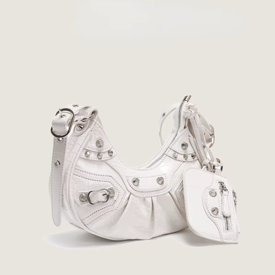 Bolso de Hombro "Meadow" con Remaches y Monedero
