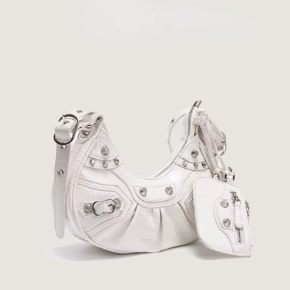 Bolso de Hombro "Meadow" con Remaches y Monedero