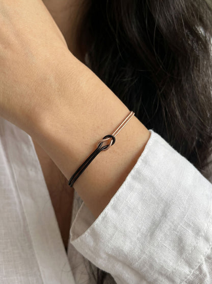Nudo de amor: pulsera de pareja con nudo