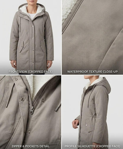 Amélie™ | Parka larga impermeable
