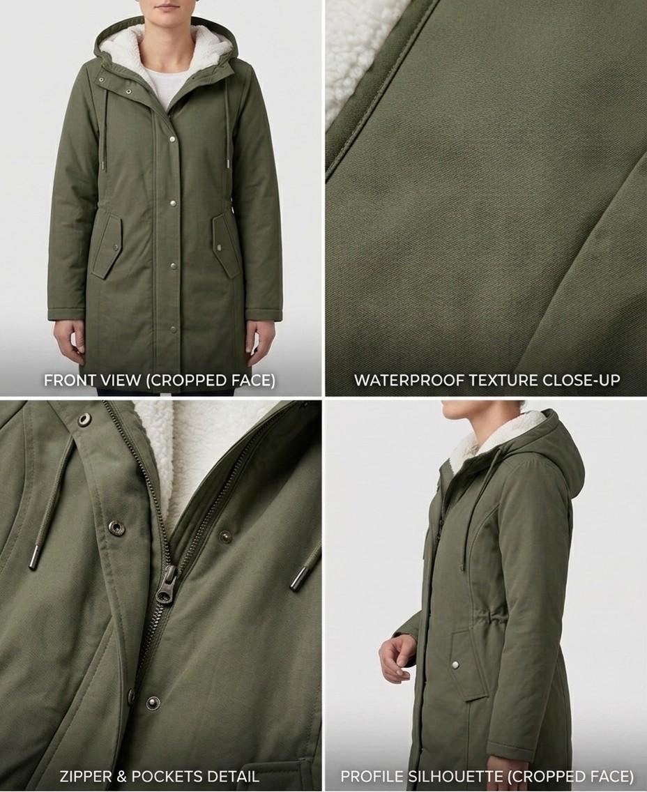 Amélie™ | Parka larga impermeable
