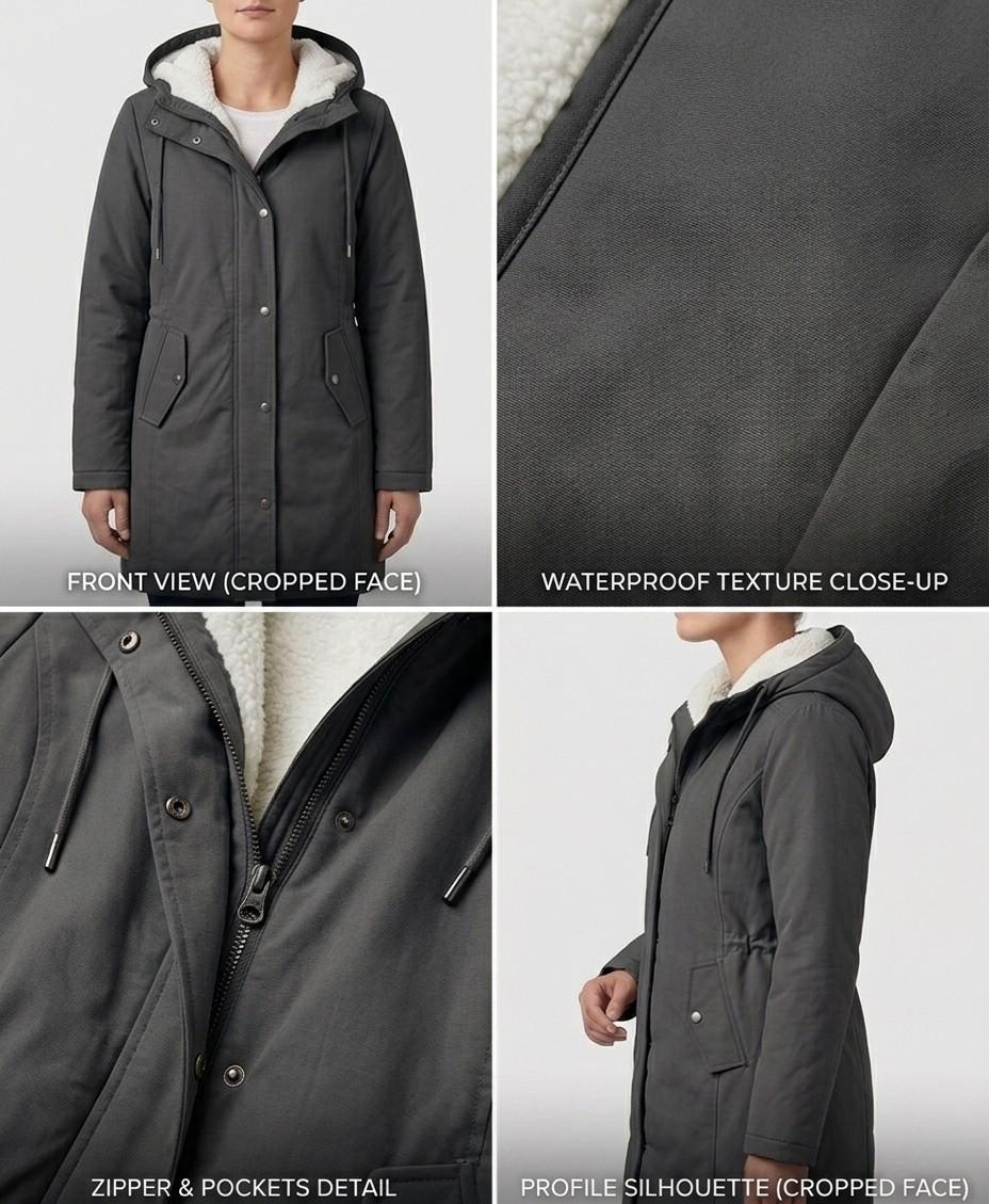 Amélie™ | Parka larga impermeable