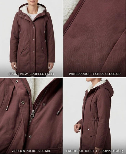 Amélie™ | Parka larga impermeable