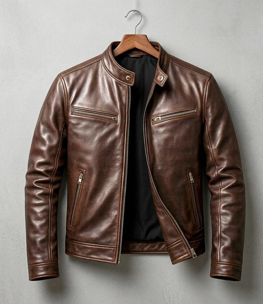 Hawthorne™ | Chaqueta de cuero vintage de corte personalizado