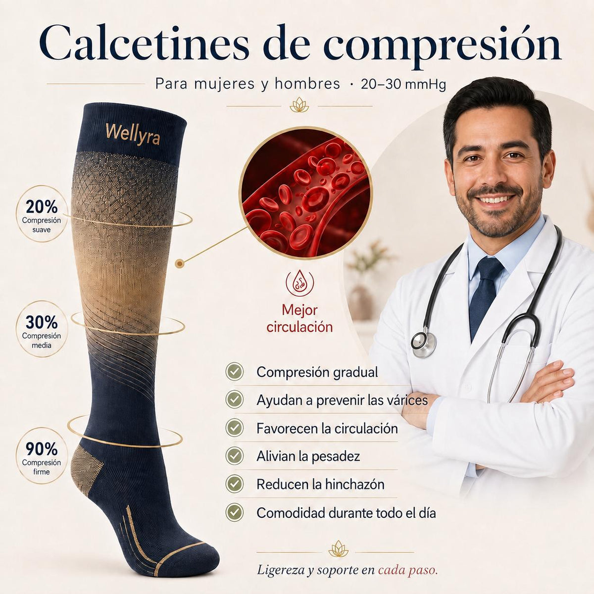 Medias de Alta Compresión 20-30 mmHg