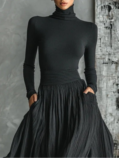 Conjunto Eva - Blusa y Falda Plisada