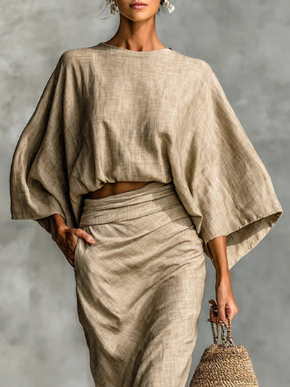 Conjunto Julia - Blusa y Falda Larga