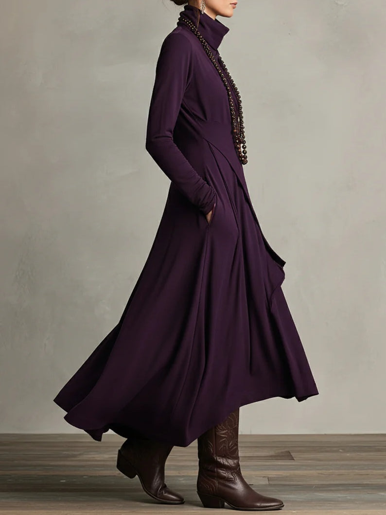Vestido Eloísa - Diseño Asimétrico de Cuello Alto