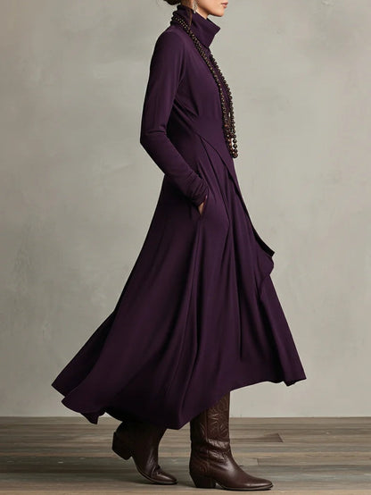 Vestido Eloísa - Diseño Asimétrico de Cuello Alto