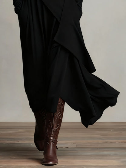 Vestido Eloísa - Diseño Asimétrico de Cuello Alto
