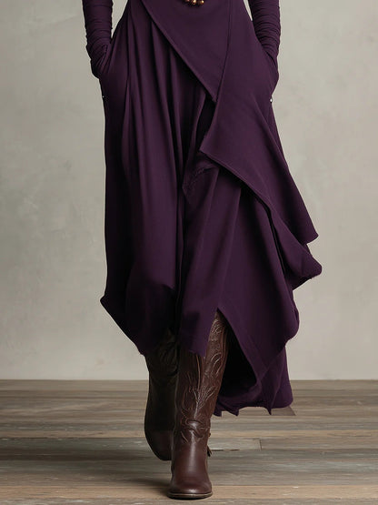 Vestido Eloísa - Diseño Asimétrico de Cuello Alto