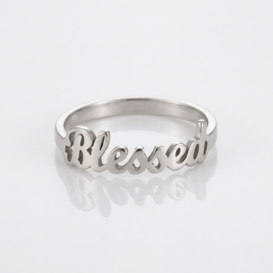 El anillo bendito — banda de plata