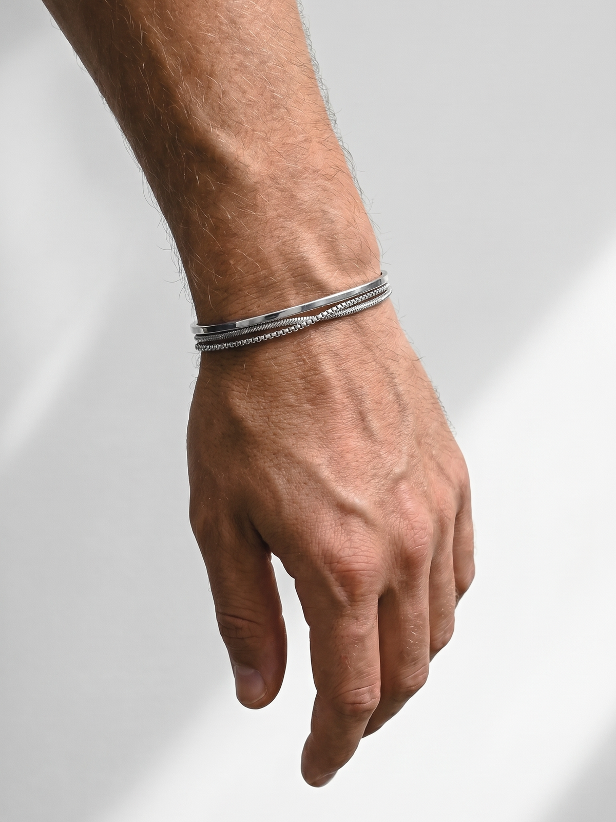 Conjunto de pulseras apilables Trío minimalista
