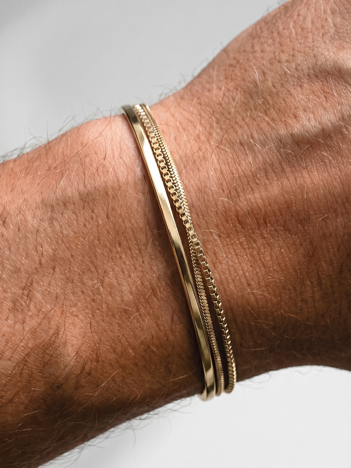 Conjunto de pulseras apilables Trío minimalista