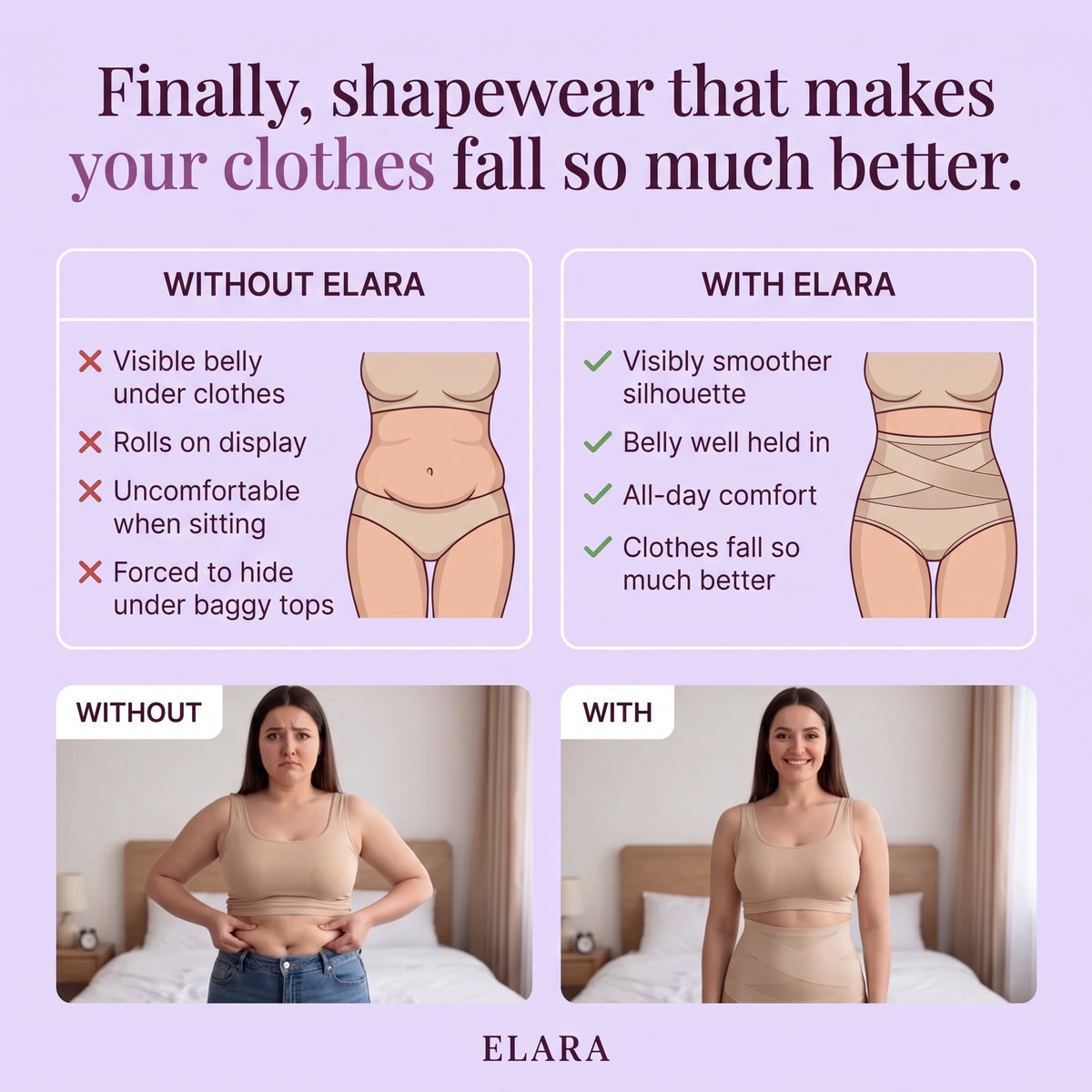 High-Waist Cross Compression Shaping Panties Multipack