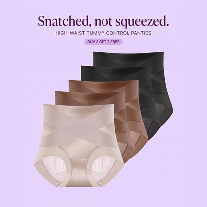 High-Waist Cross Compression Shaping Panties Multipack