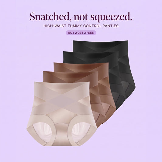 High-Waist Cross Compression Shaping Panties Multipack