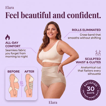 High-Waist Cross Compression Shaping Panties Multipack