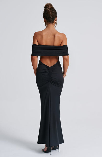 Bloom ™ |  Kellyn – Verfijnde Bardot Maxi-jurk - Aurora Classics
