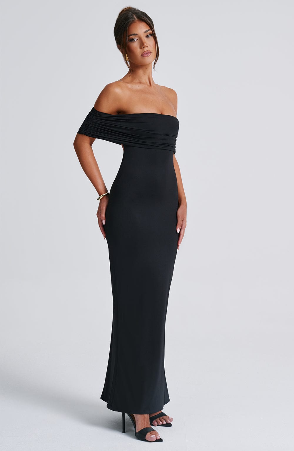 Bloom ™ |  Kellyn – Verfijnde Bardot Maxi-jurk - Aurora Classics
