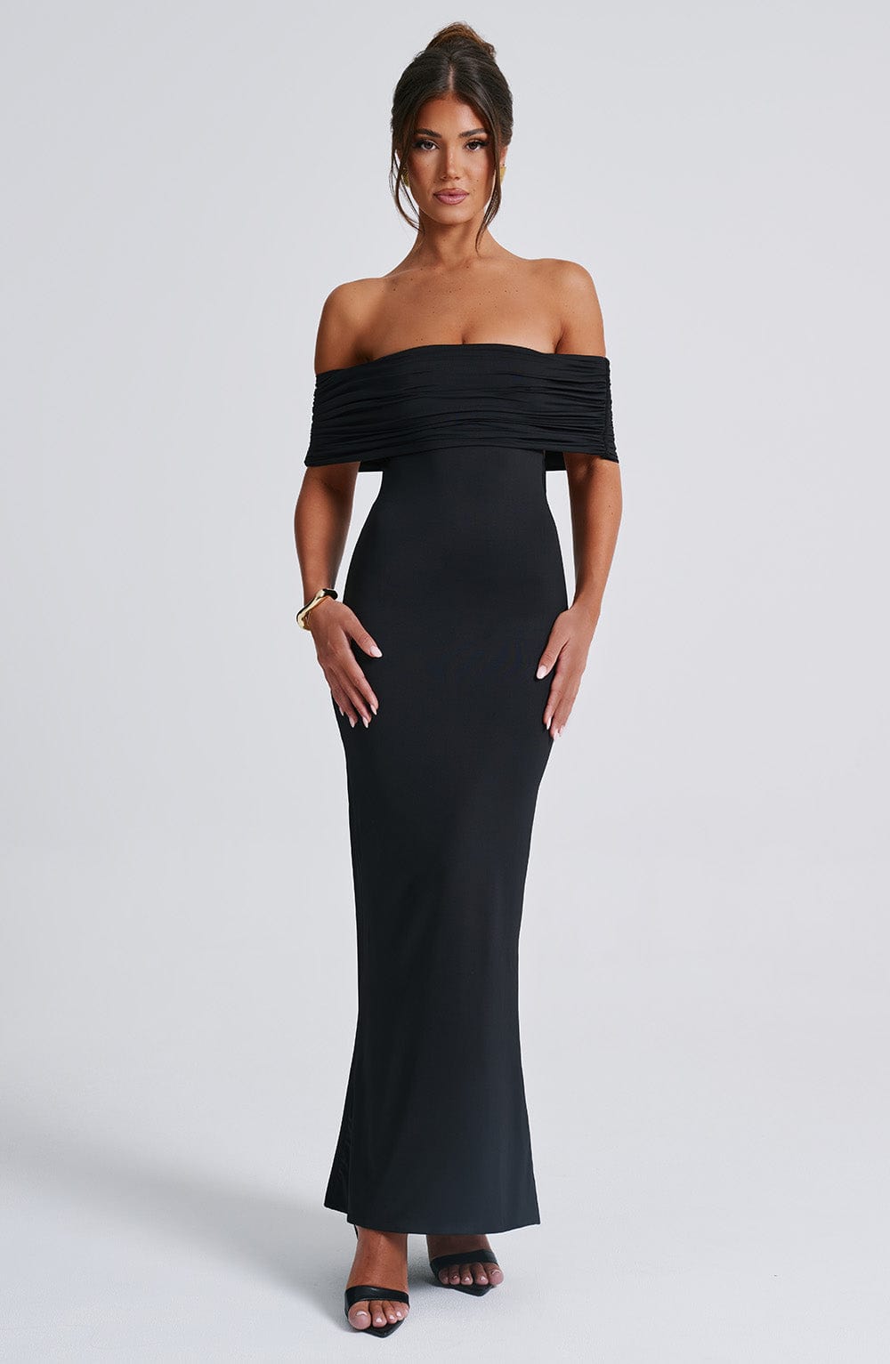 Bloom ™ |  Kellyn – Verfijnde Bardot Maxi-jurk - Aurora Classics